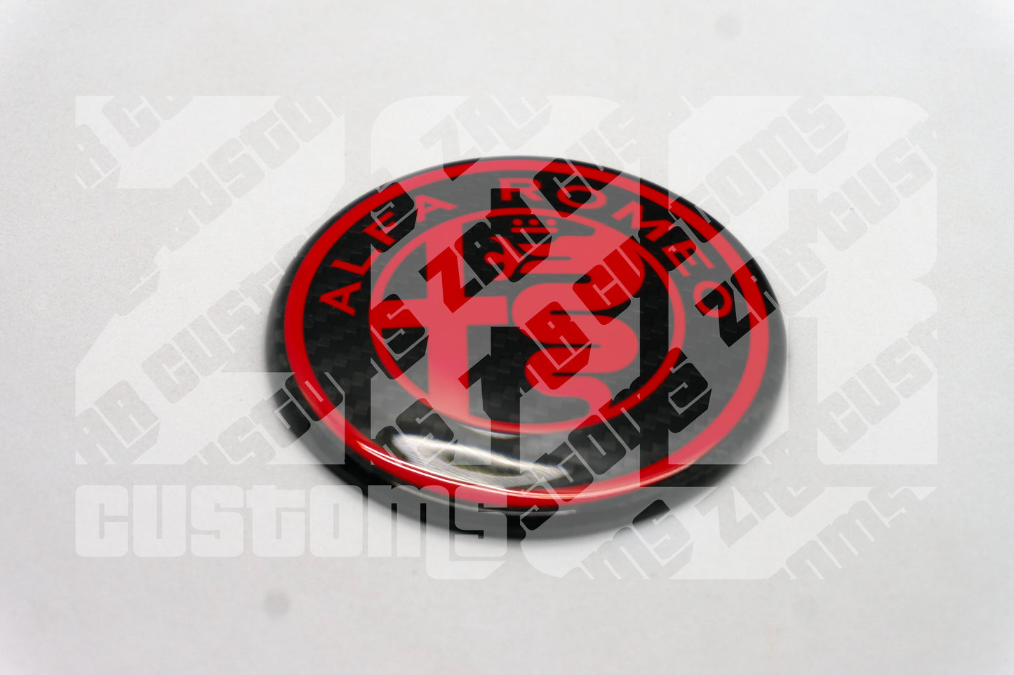 Alfa Romeo 74mm Authentic Carbon Fibre 2pcs Emblem Badge set for Giulietta Giulia Mito 156 147 Spider Brera