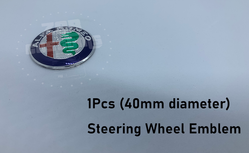 Alfa Romeo Navy + Silver Emblem Badge 7pcs Set with Wheel Cap for Giulietta Giulia Mito 156 147 Spider Brera