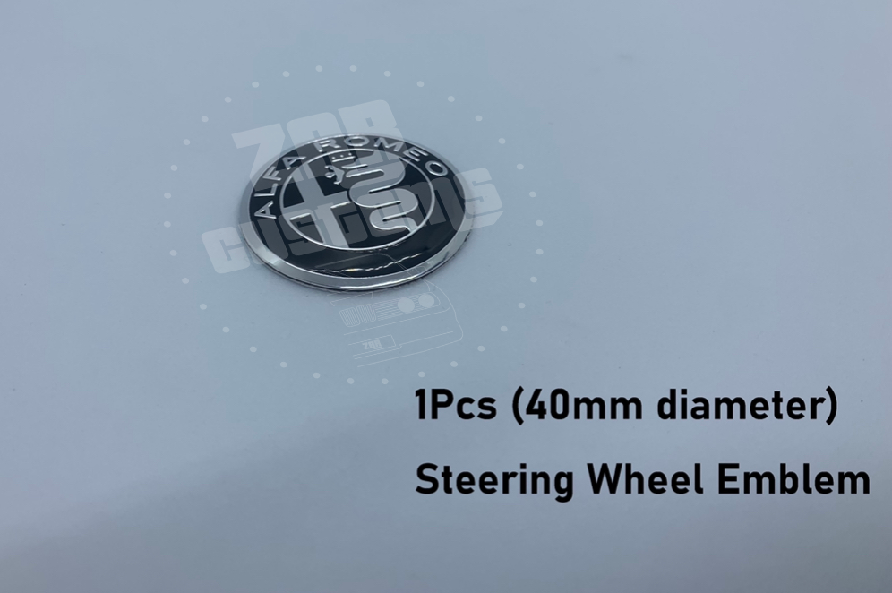 Alfa Romeo Gloss Black + Silver Emblem Badge 7pcs Set with Wheel Cap for Giulietta Giulia Mito 156 147 Spider Brera